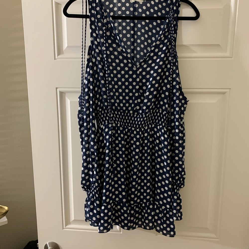 Tularosa polka dot off the shoulder dress
